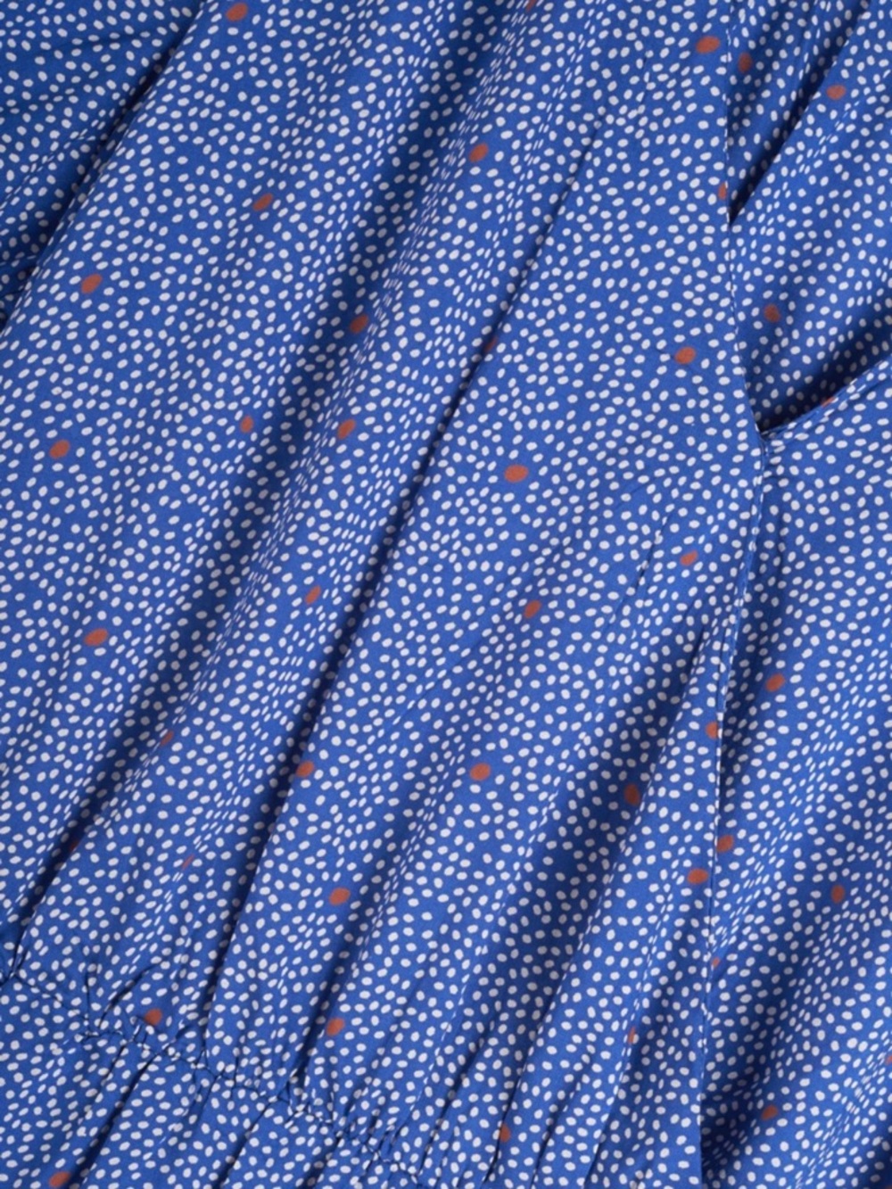 NWT Lucky Brand Polka Dot Mila Cottagecore Wrap Dress In Navy Multi - Picture 4 of 11